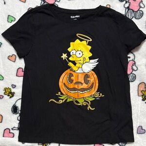 Old Navy Black Lisa Simpson Halloween tee